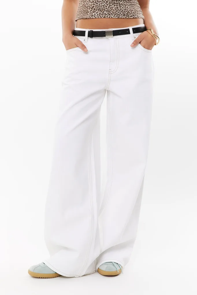 Supre white baggy jeans