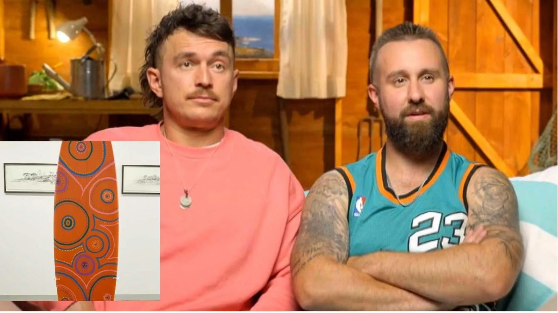 Ricky and Haydn plus their artwork