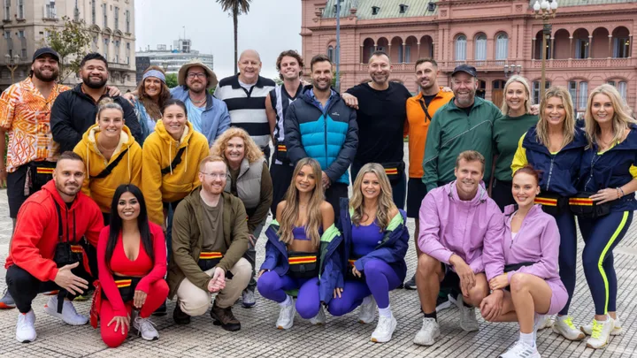 Who was eliminated in the second leg of The Amazing Race Australia 2024?