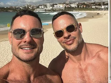 Darren Palmer with husband Olivier Duvillard