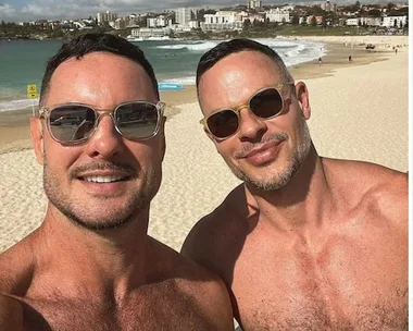 Darren Palmer with husband Olivier Duvillard
