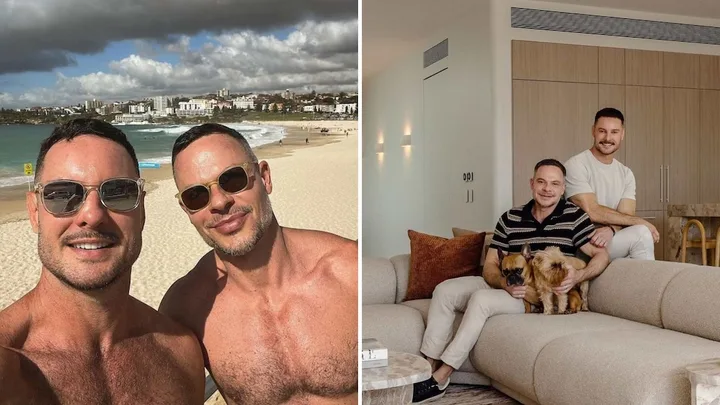 Darren Palmer with husband Olivier Duvillard