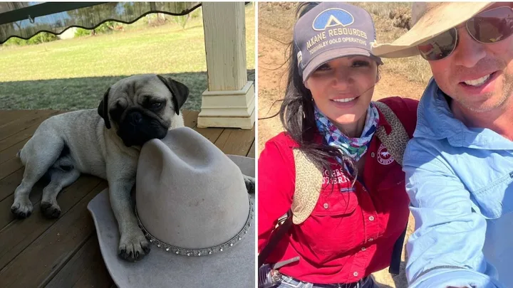 Saunders Coleman and pug Moe