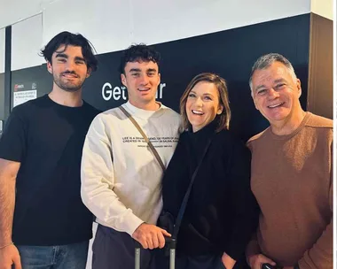 Kylie Gillies and family