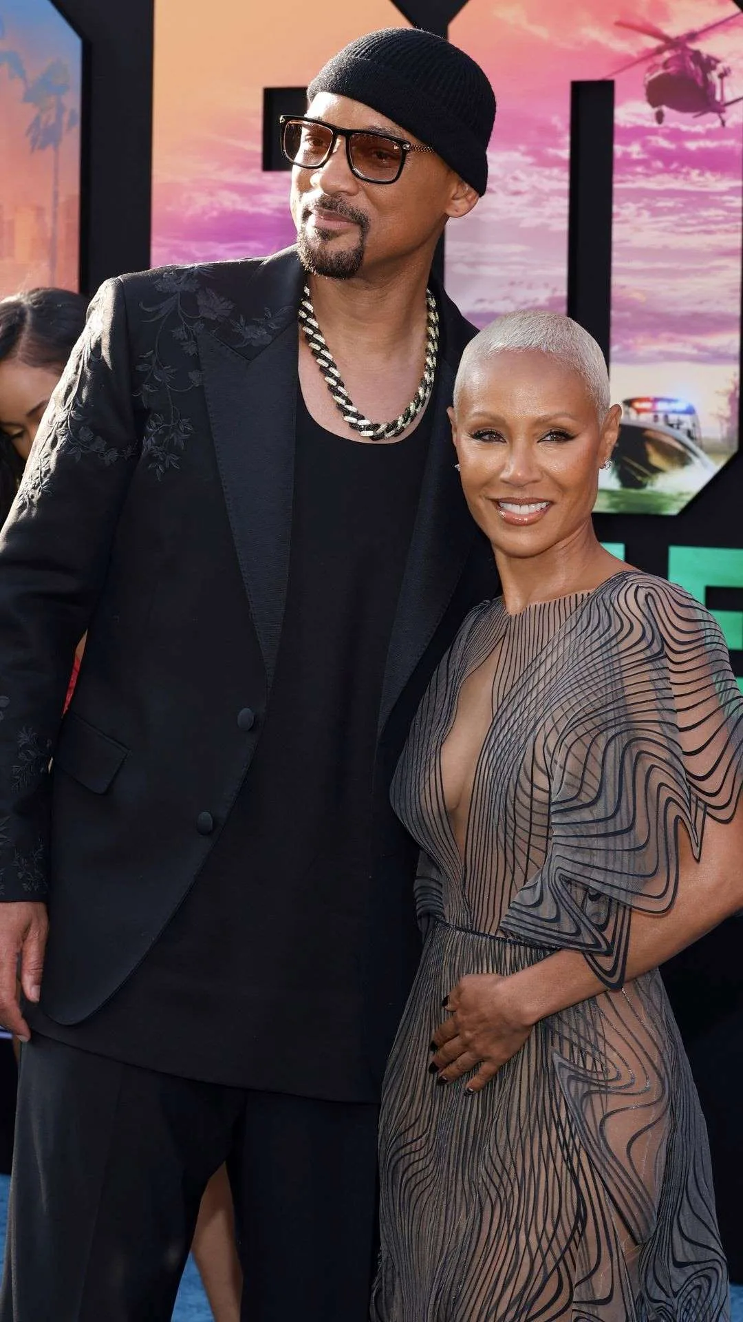 Will Smith and Jada Pinkett Smith at the premiere of his new film, Bad Boys: Ride or Die.