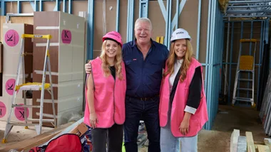 Maddy, Charlotte and Scott Cam on The Block