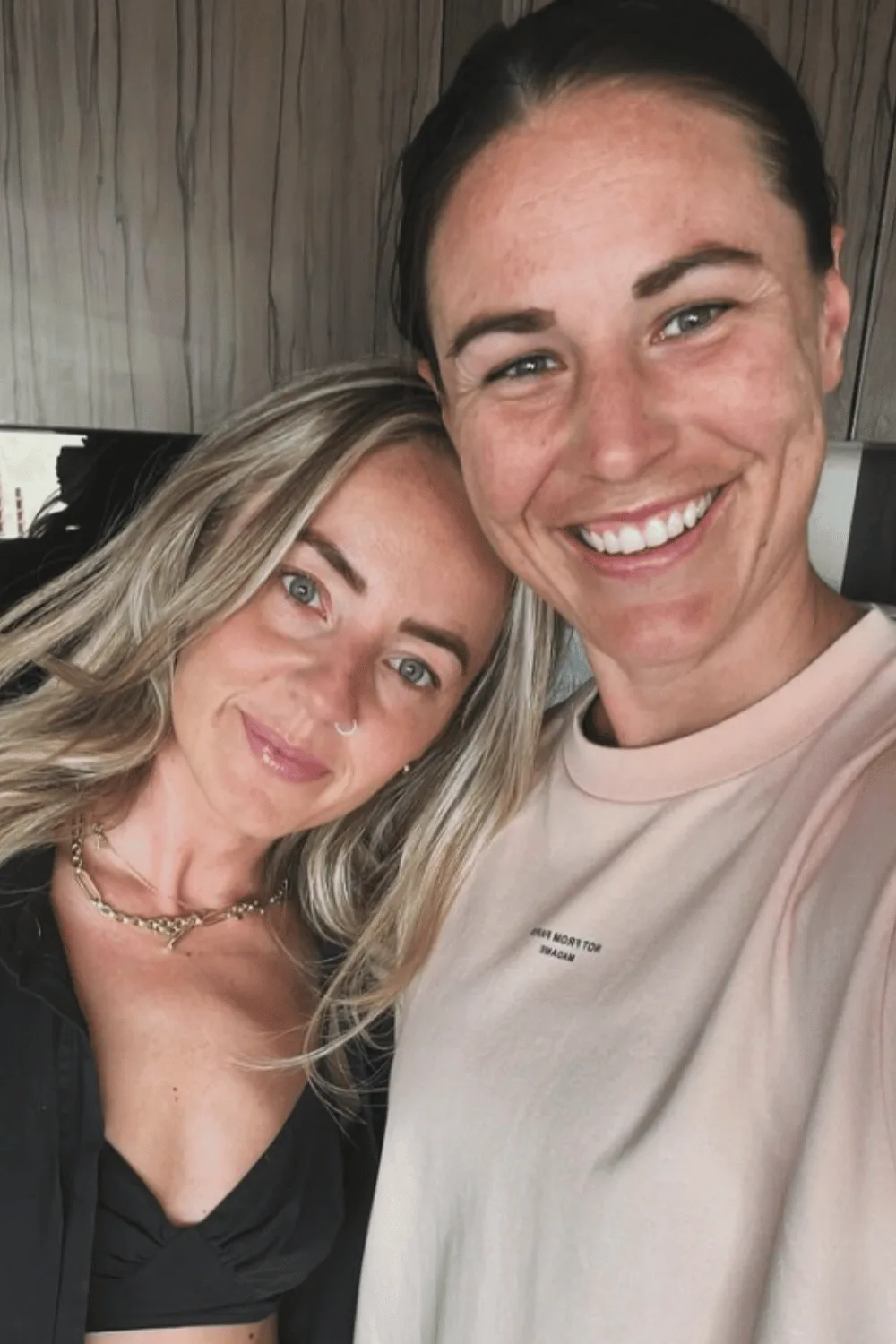 Emily Gielnik and her wife Temica.