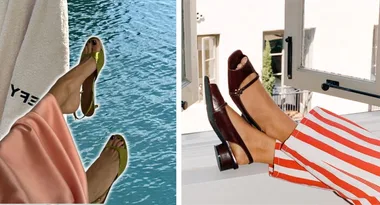 The heeled sandal is the only style to be seen in this summer