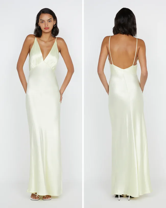 BEC + BRIDGE Yellow Moon Dance V Maxi Dress