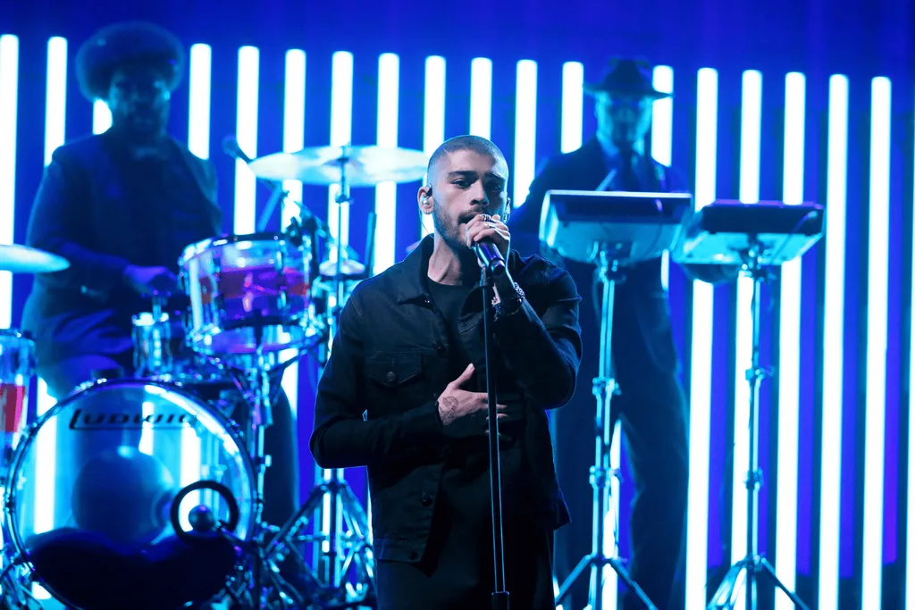 Zayn Malik performing on The Tonight Show with Jimmy Fallon.