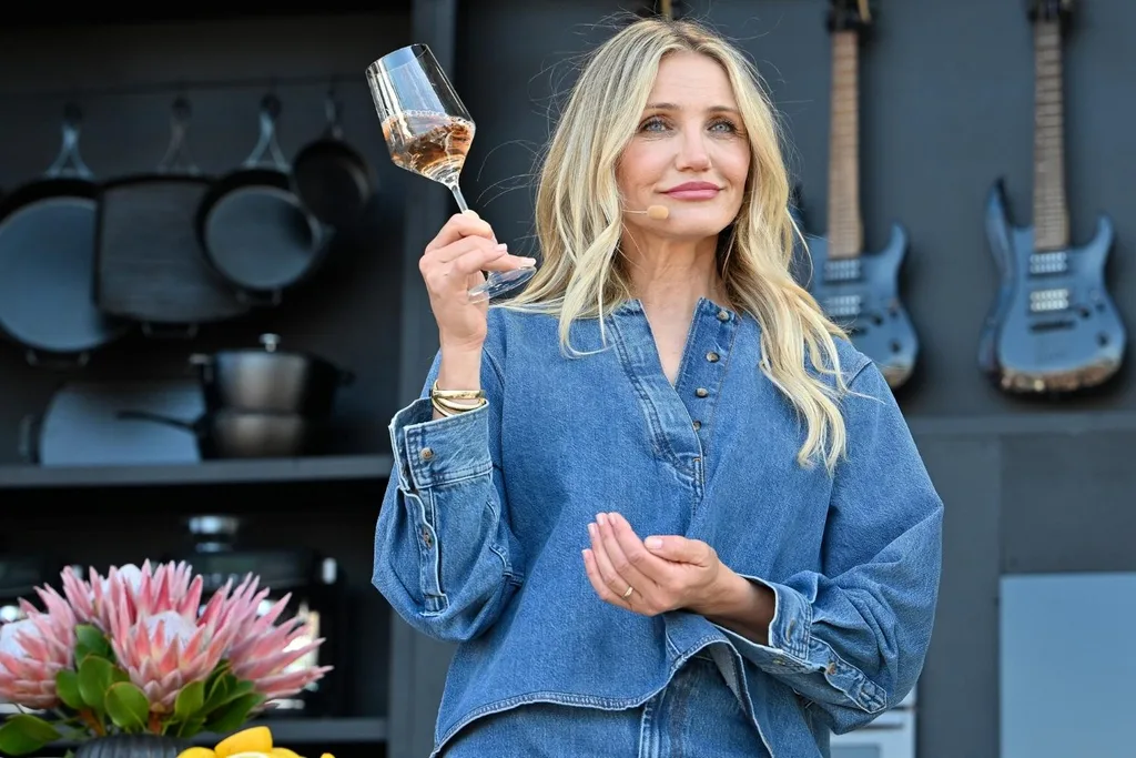 Cameron Diaz with her wine Avaline
