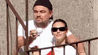 Leonardo DiCaprio with Vittoria Ceretti in Rome