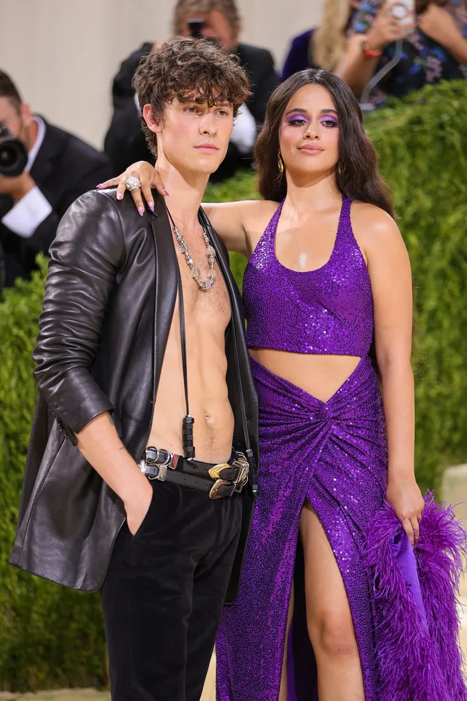 NEW YORK, NEW YORK - SEPTEMBER 13: Shawn Mendes and Camila Cabello attend The 2021 Met Gala Celebrating In America: A Lexicon Of Fashion at Metropolitan Museum of Art on September 13, 2021 in New York City. (Photo by Theo Wargo/Getty Images)