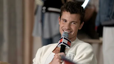 BERLIN, GERMANY - MARCH 22: Shawn Mendes speaks onstage at the Tommy x Shawn present the "Classics Reborn" Global Activation on March 22, 2023 in Berlin, Germany. (Photo by Robert Schlesinger/Getty Images for Tommy Hilfiger)