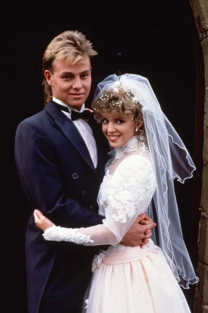 Jason Donovan and Kylie Minogue wed on Neighbours