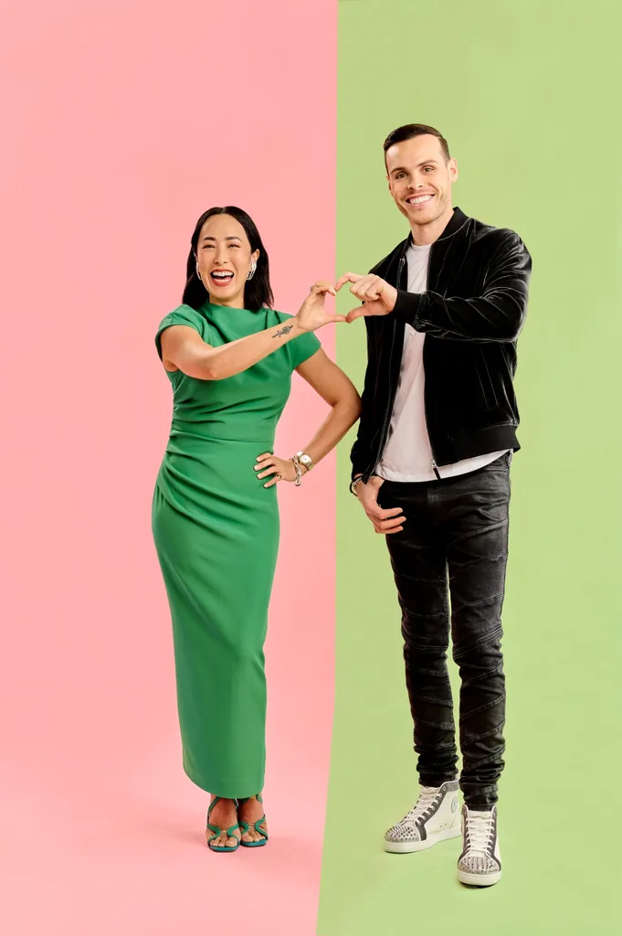 Melissa Leong with Amaury Guichon host Dessert Masters.