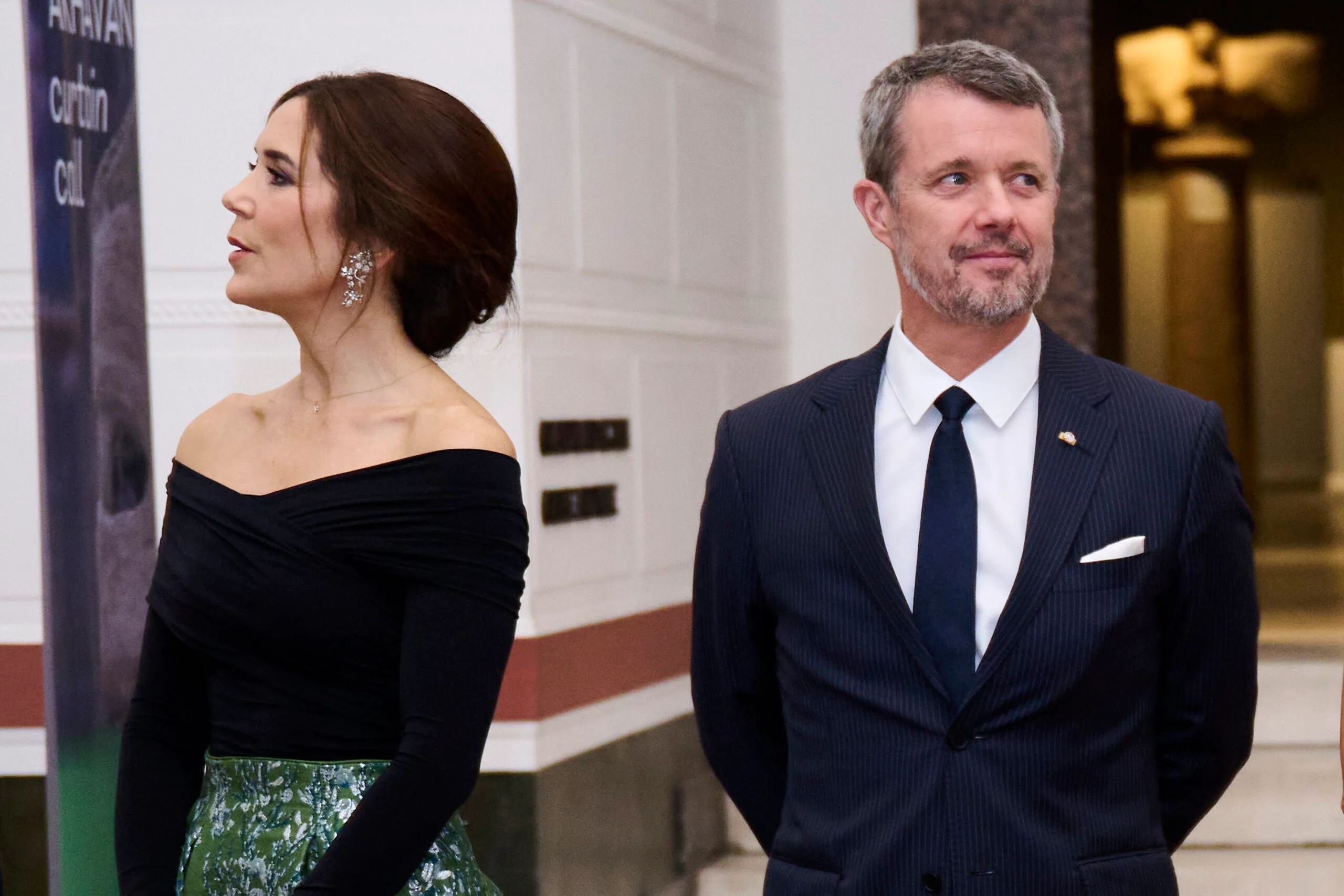 Mary and Fred looking tense following affair rumours 