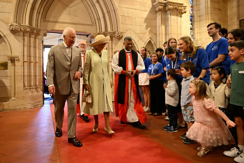 Royals meeting children at church service