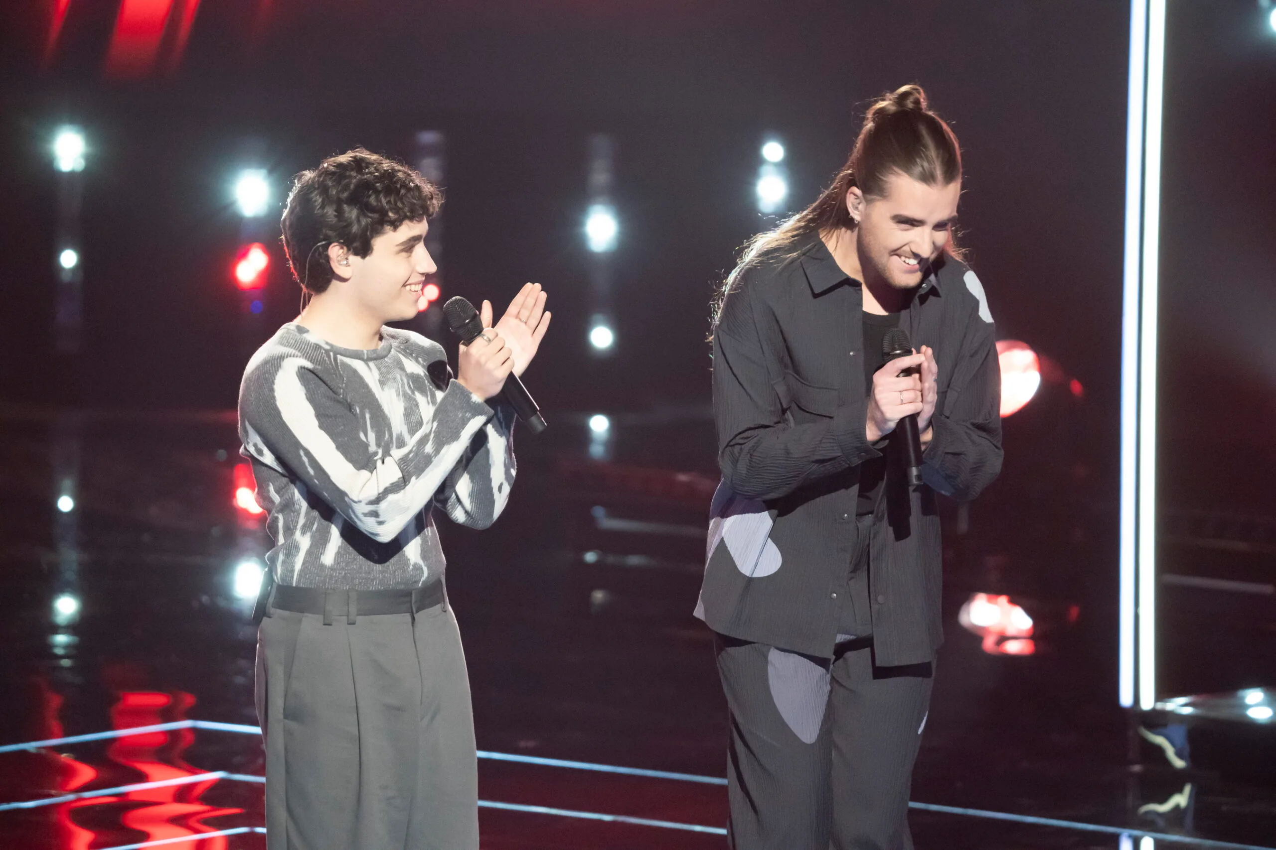 The Voice Australia Knockouts James Vass and Skye. 