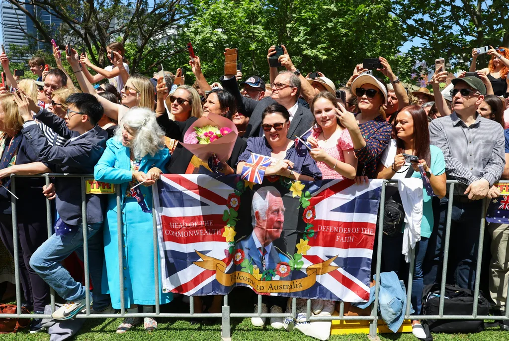 crowds gather to meet Charles and Camilla in Sydney