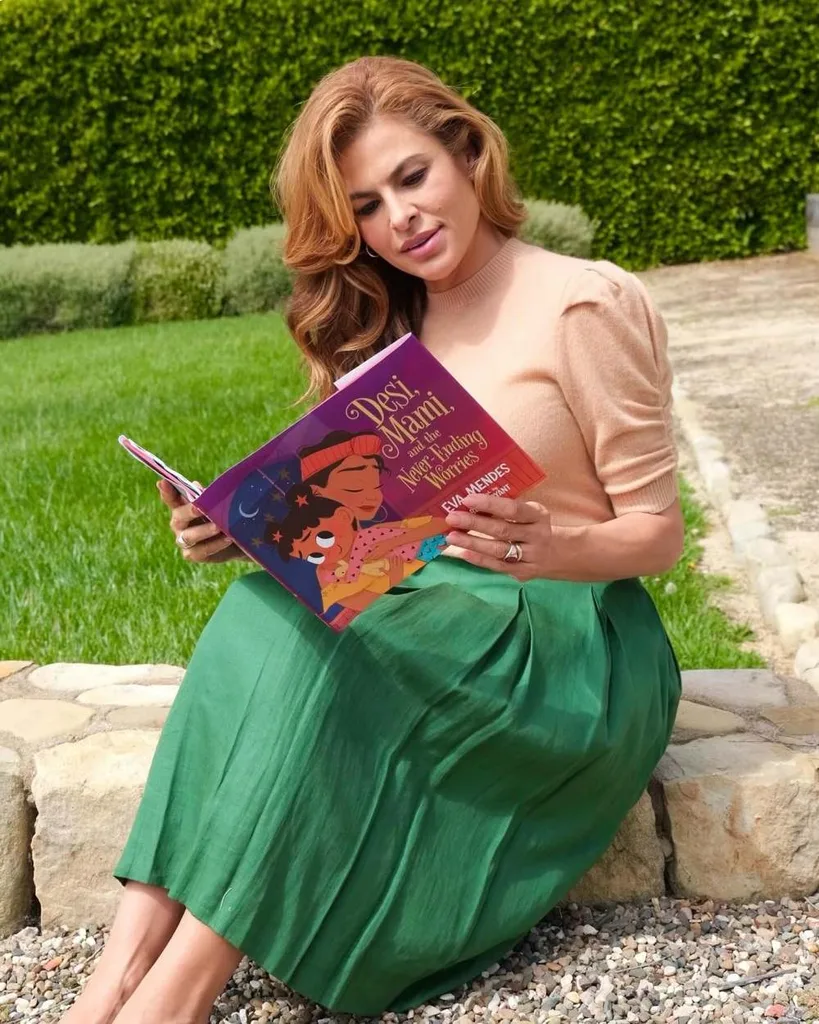 Eva Mendes and her new children's book, Desi, Mami and the Never Ending Worries.
