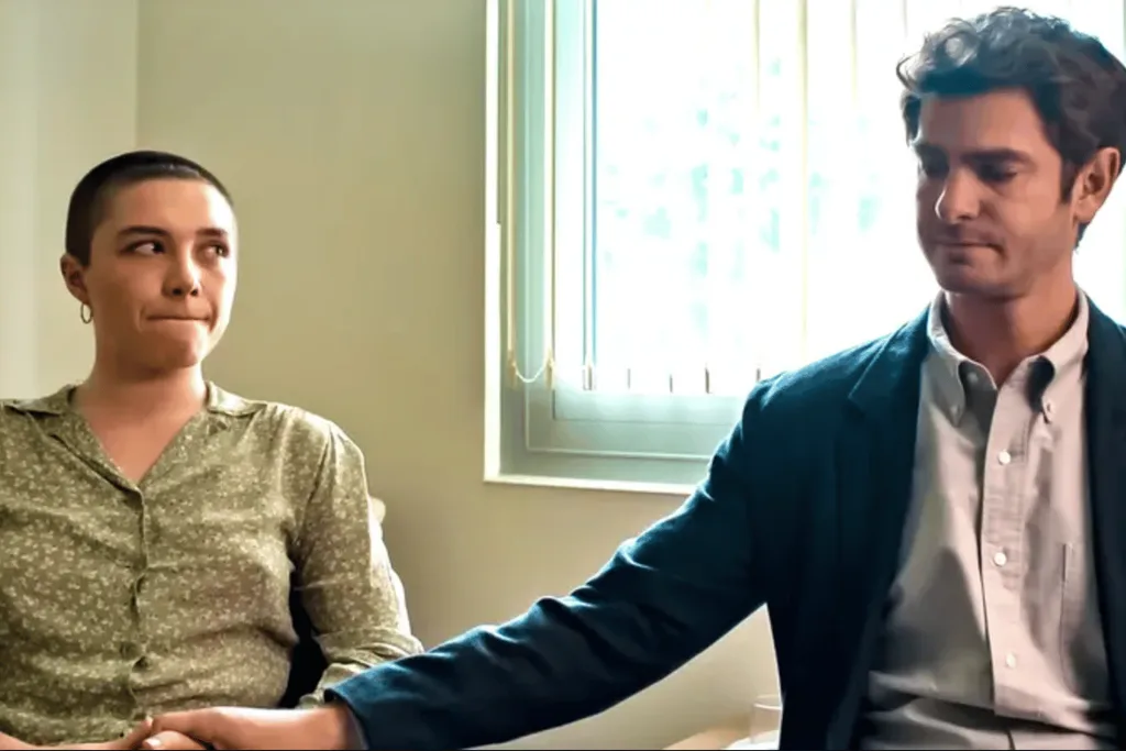 Florence Pugh and Andrew Garfield in We Live in Time