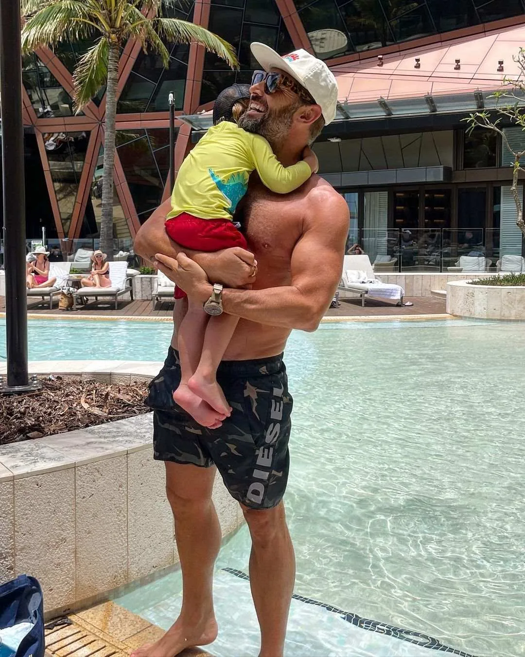 Daniel MacPherson and his son Austin