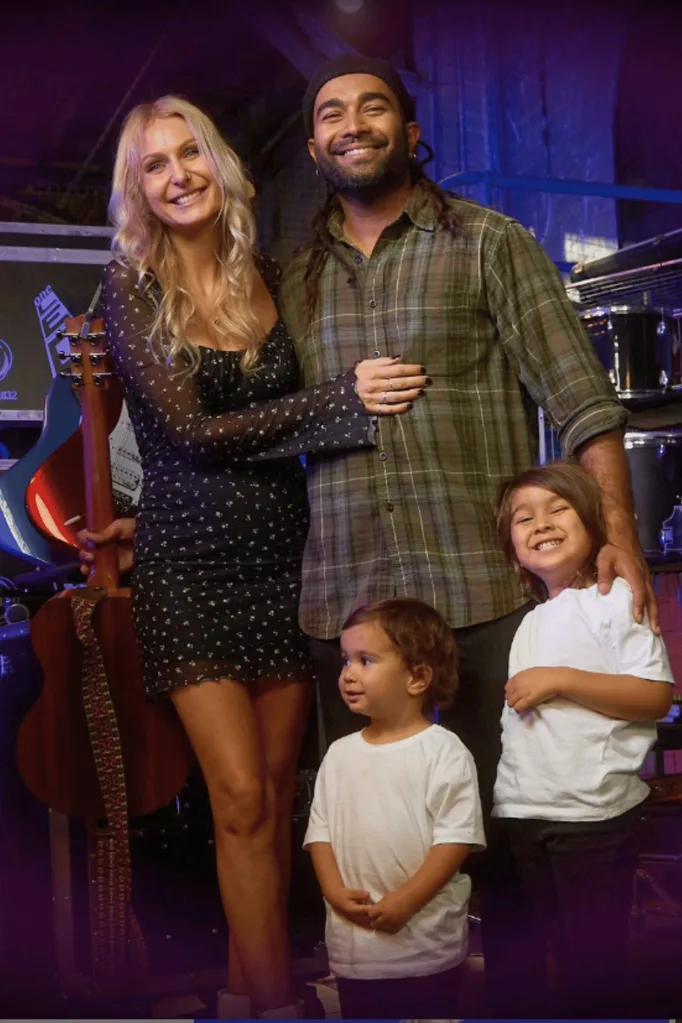 Reuben De Melo with his wife Olivia and their two children