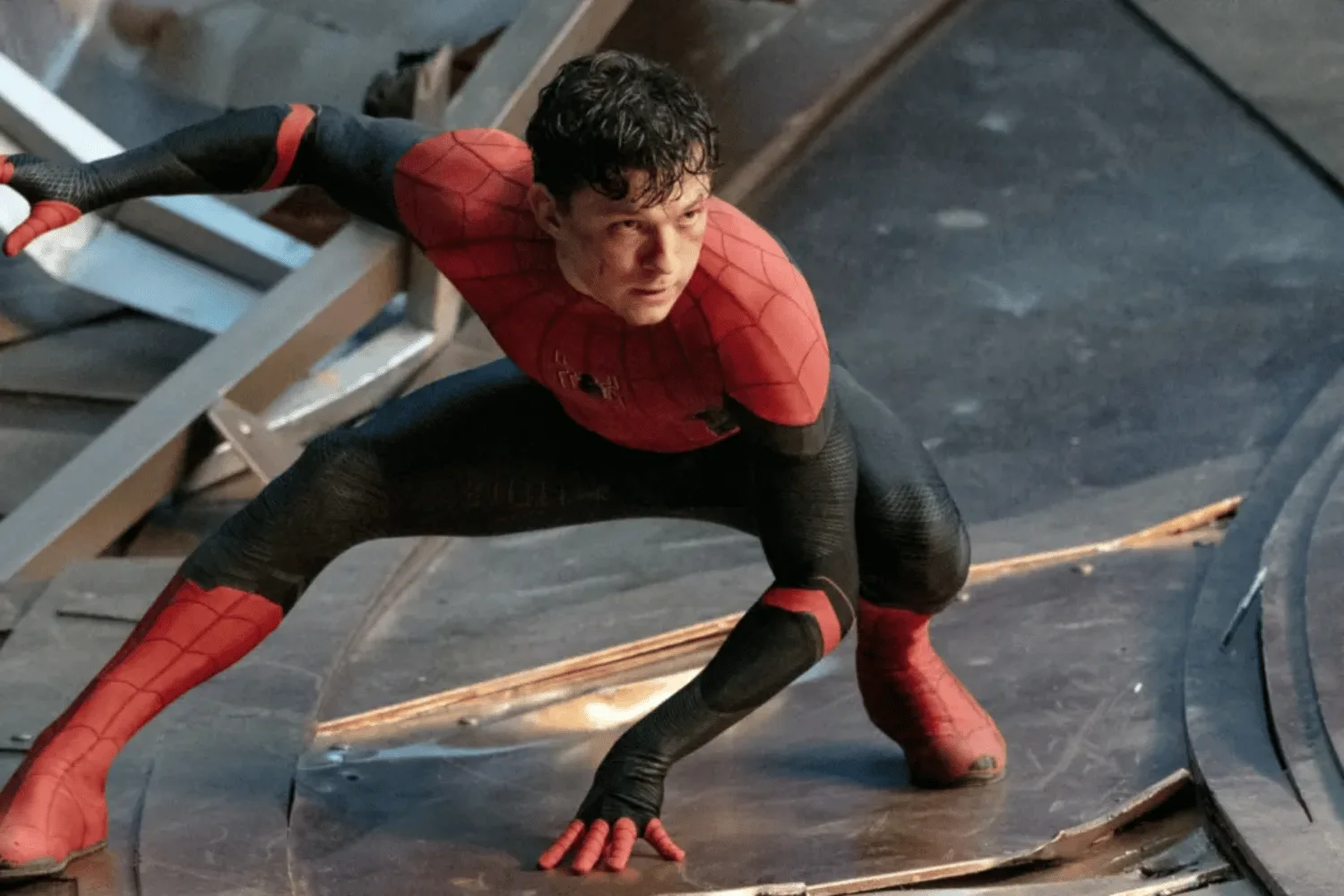 Tom Holland as Spiderman.