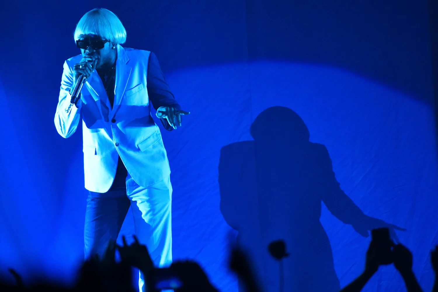 Tyler the Creator performing. 