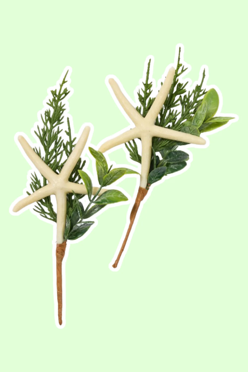 star fish tree decoration with faux foliage 