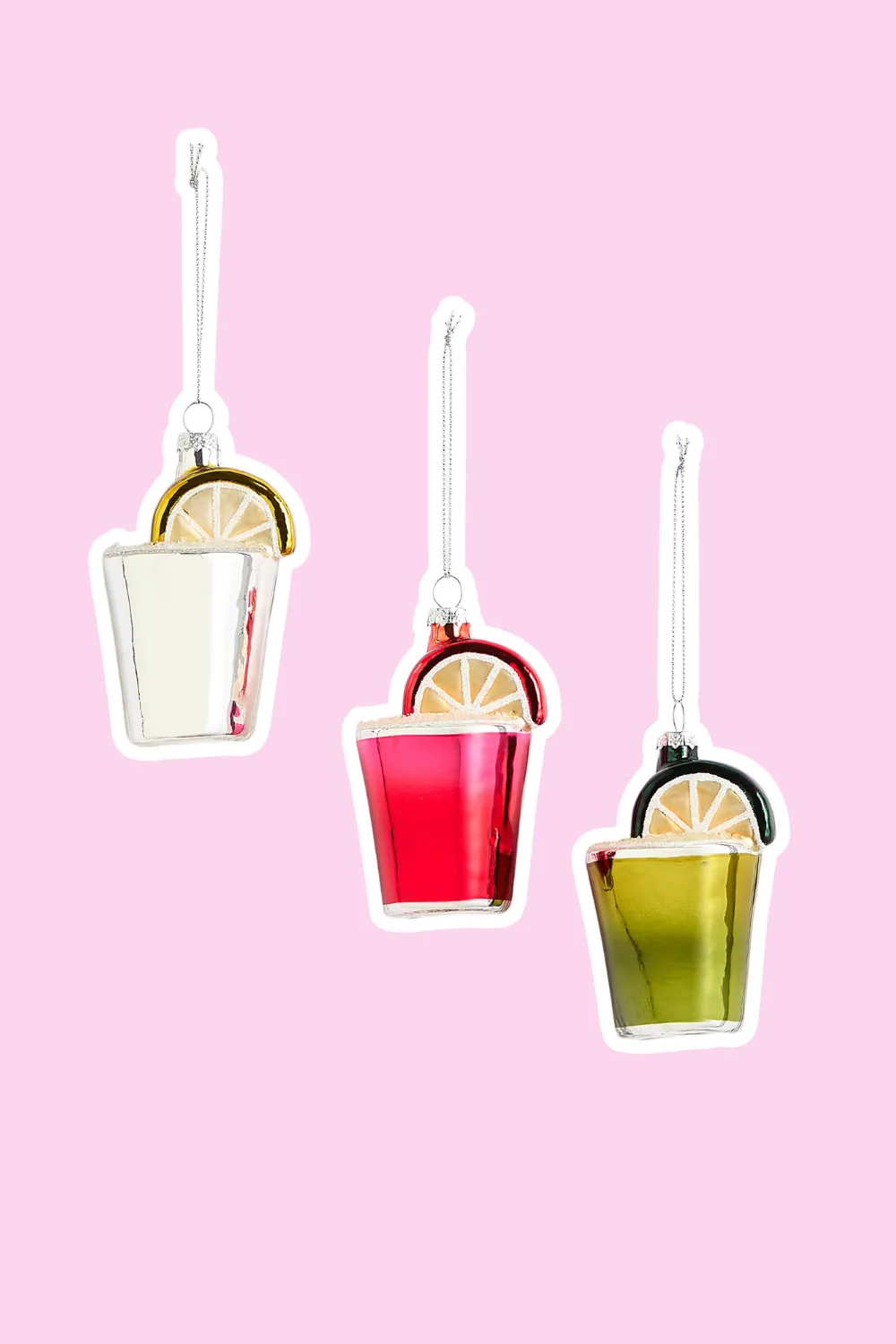 cocktail Christmas tree decorations 