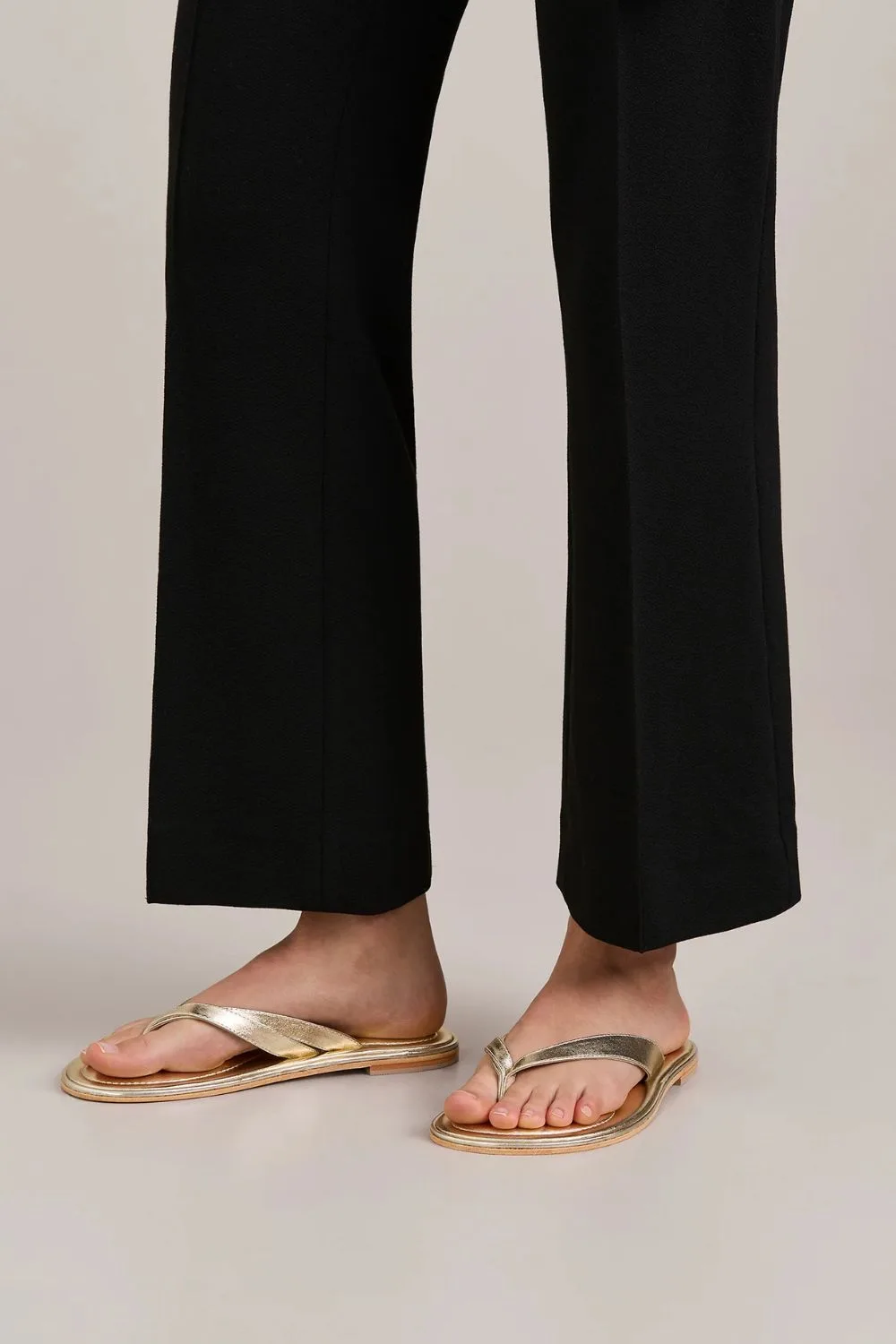 A.Emery gold thong sandals