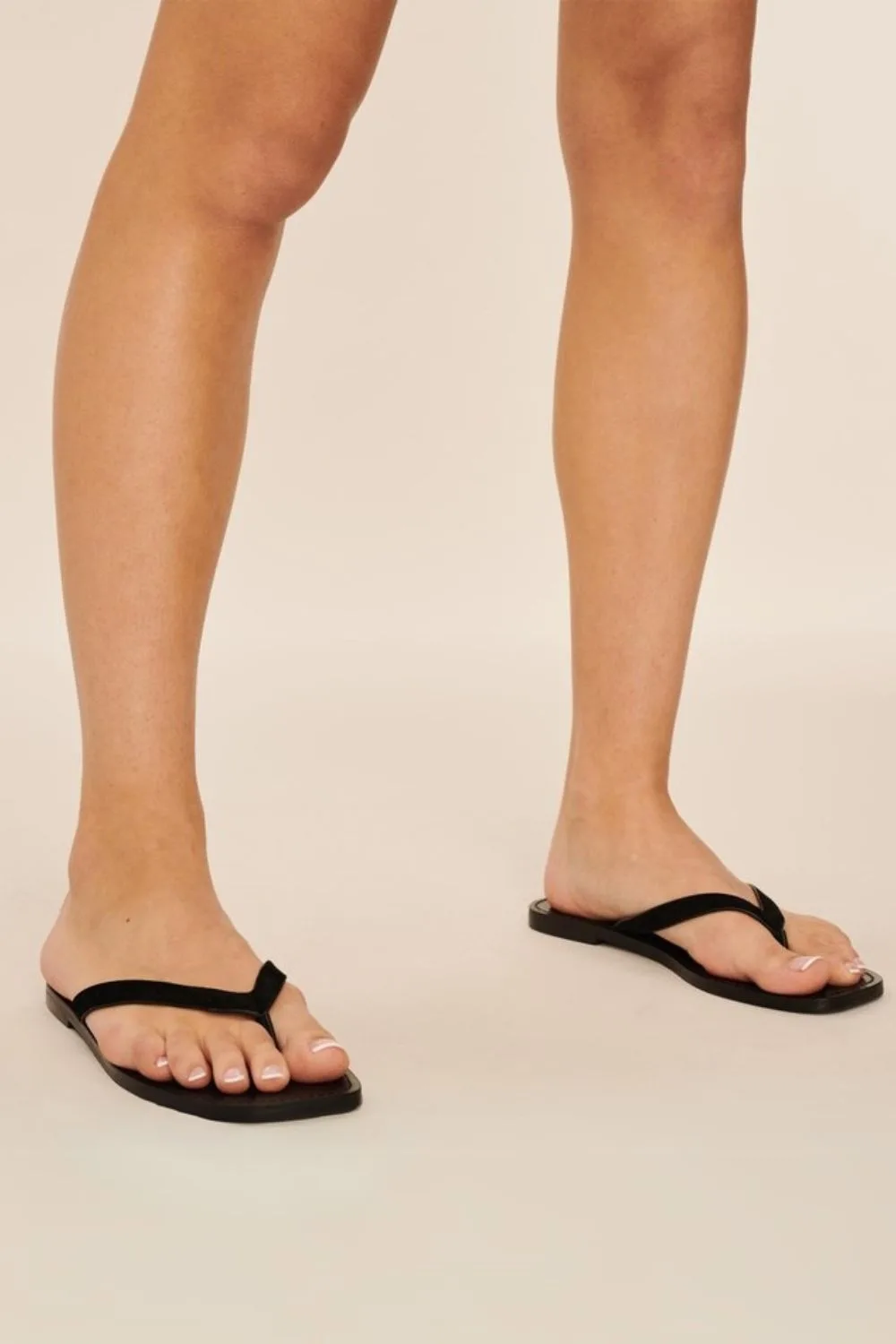 Aere leather thong sandals black at The Iconic