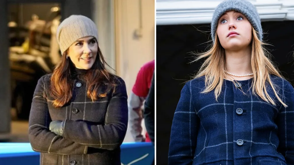 Princess Josephine looks grown up in mum Mary's coat