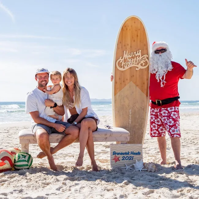 Elyse, Sunny and Josh celebrate first Christmas together