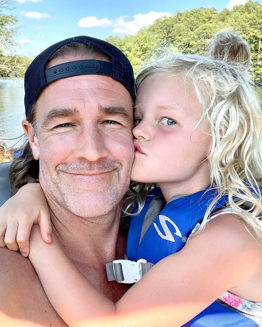 James Van Der Beek and daughter Emilia 