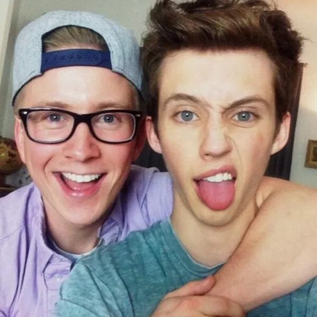 Tyler Oakley and Troye Sivan