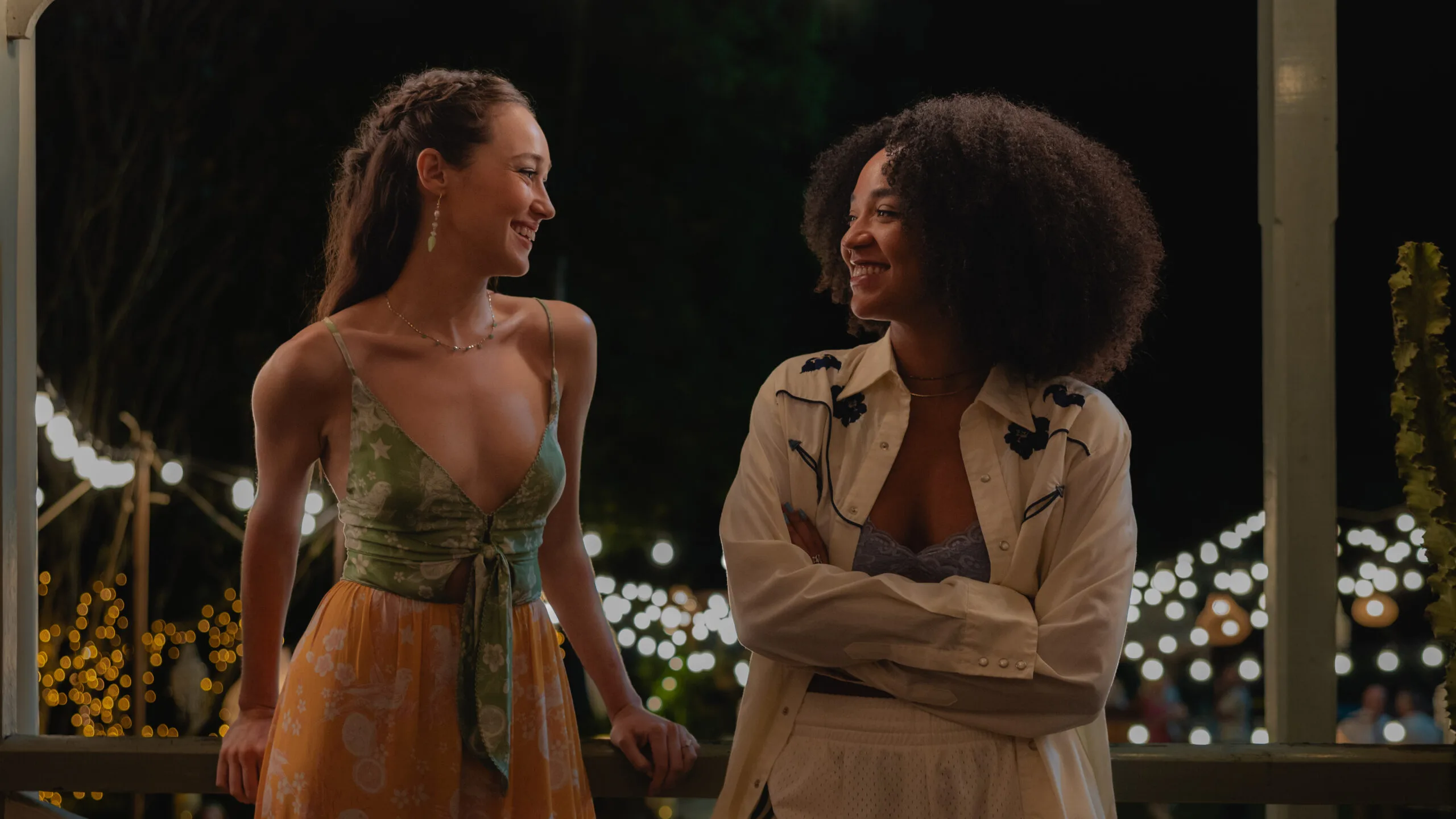 Apple Cider Vinegar. (L to R) Alycia Debnam-Carey as Milla, Aisha Dee as Chanelle in Apple Cider Vinegar. Cr. Courtesy of Netflix &copy; 2024