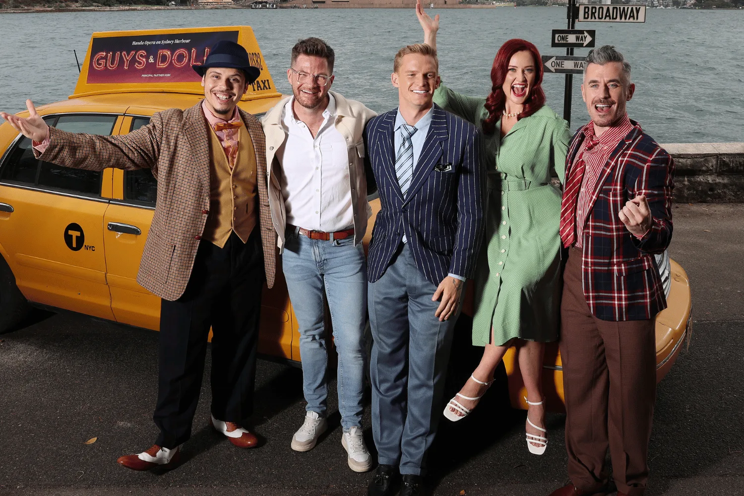 Cody Simpson and the cast of Guys & Dolls.