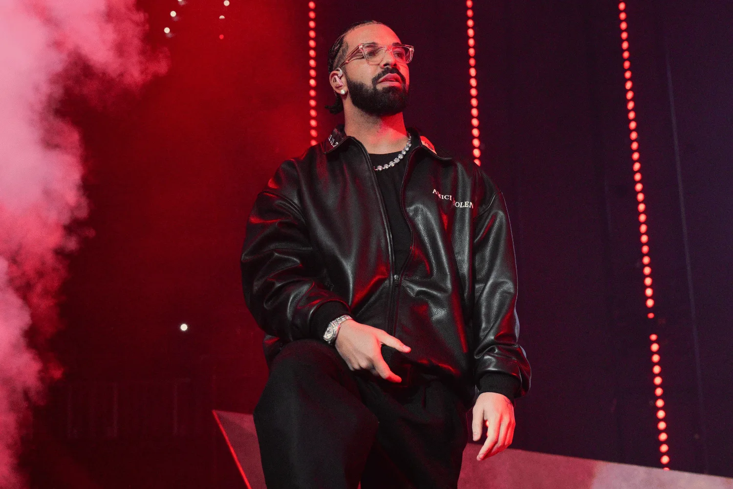 Drake performing on stage