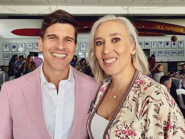 osher gunsberg and wife audrey griffen at their baby shower