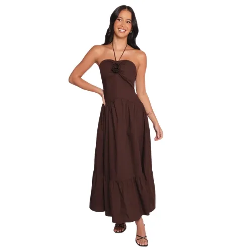 Petal & Pup Soleila Halter Maxi Dress