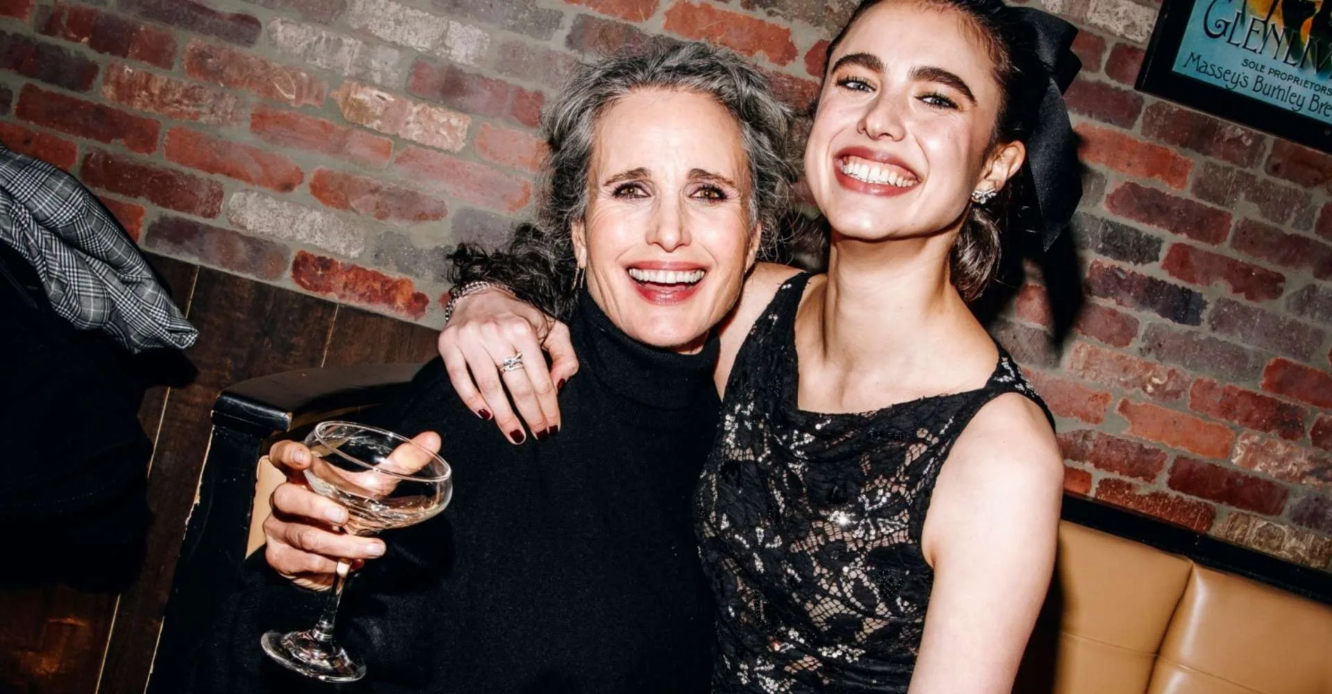 Andie MacDowell poses with daughter Margaret Qualley