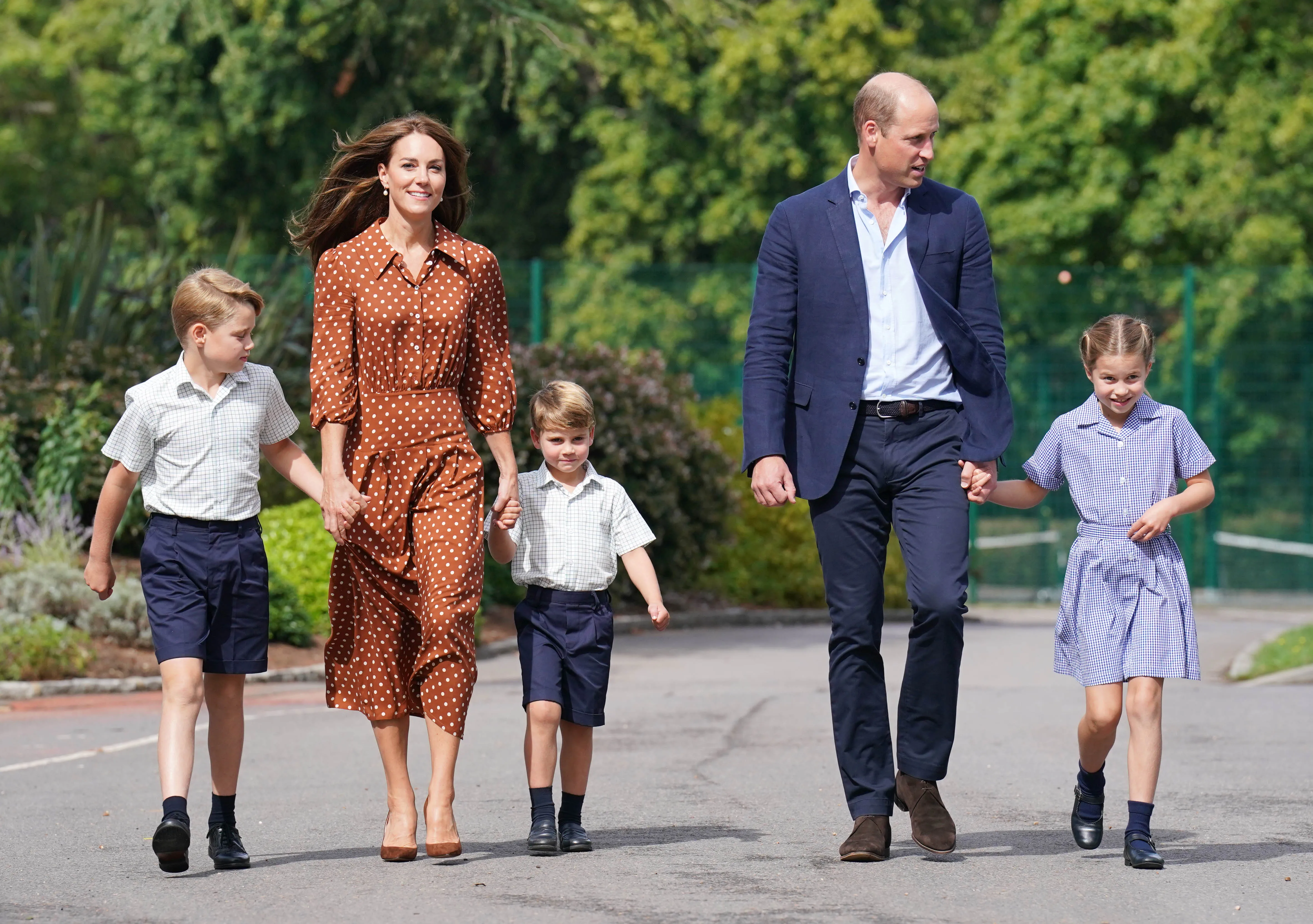 George, Charlotte and Louis attend their first day at Lambrook school 