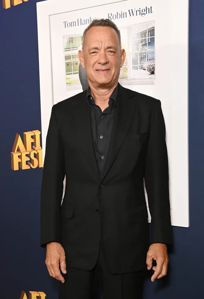 HOLLYWOOD, CALIFORNIA - OCTOBER 25: Tom Hanks attends AFI FEST 2024 Presented By Canva World Premiere of “Here” at TCL Chinese Theatre on October 25, 2024 in Hollywood, California. (Photo by Jon Kopaloff/Getty Images for AFI)