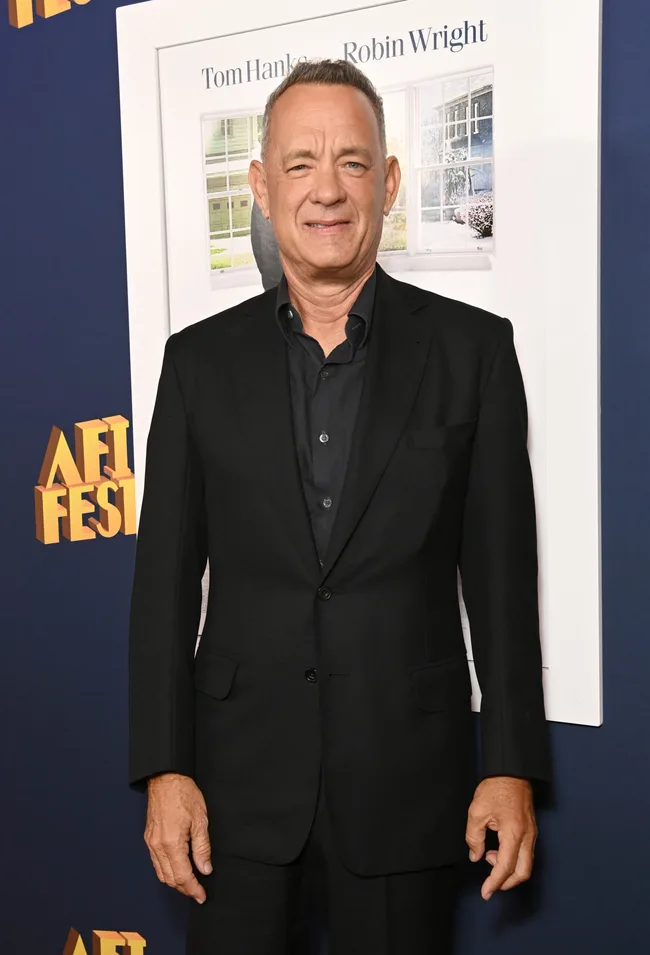 HOLLYWOOD, CALIFORNIA - OCTOBER 25: Tom Hanks attends AFI FEST 2024 Presented By Canva World Premiere of &ldquo;Here&rdquo; at TCL Chinese Theatre on October 25, 2024 in Hollywood, California. (Photo by Jon Kopaloff/Getty Images for AFI)