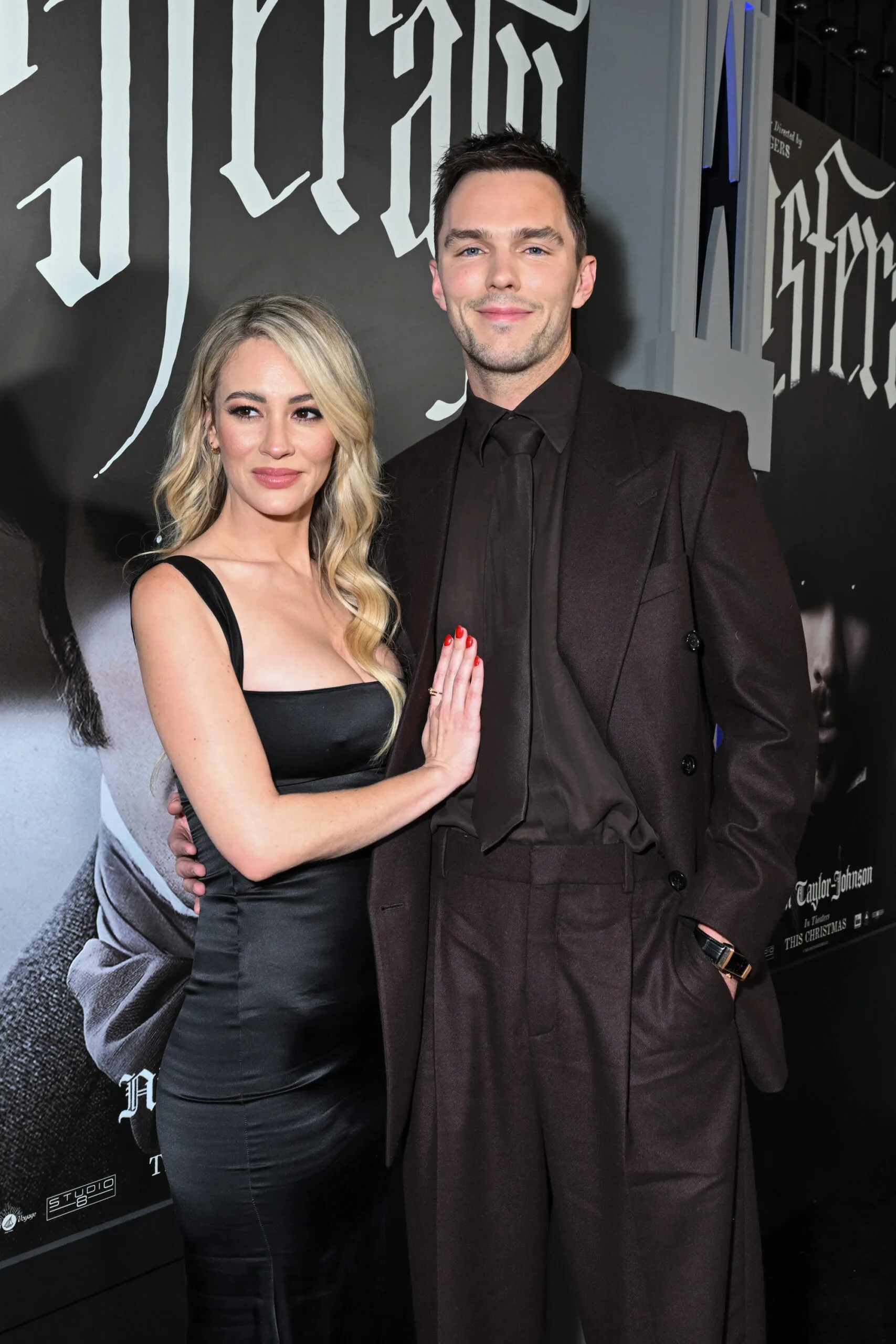 Bryana Holly, Nicholas Hoult at the "Nosferatu" Los Angeles premiere at TCL Chinese Theatre on December 12, 2024 in Los Angeles, California. (Photo by Gilbert Flores/Variety via Getty Images)