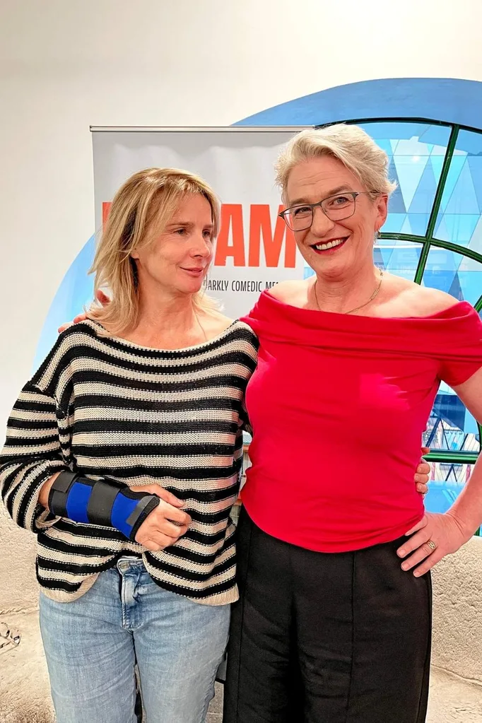 Rachel Griffiths with Antonia Murphy at the book launch for Madam
