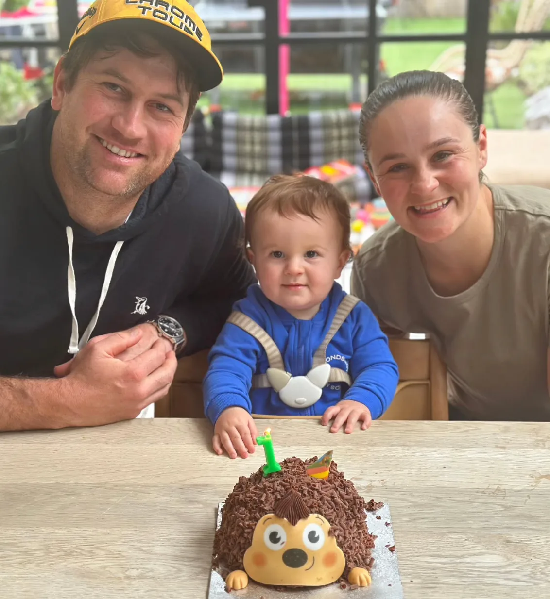 Ash Barty and her husband Garry with their son Hayden.